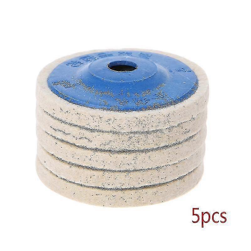 5pcs 4'' Round Polishing Wheel Felt Wool Buffing Polishers Pad Buffer Disc Tools