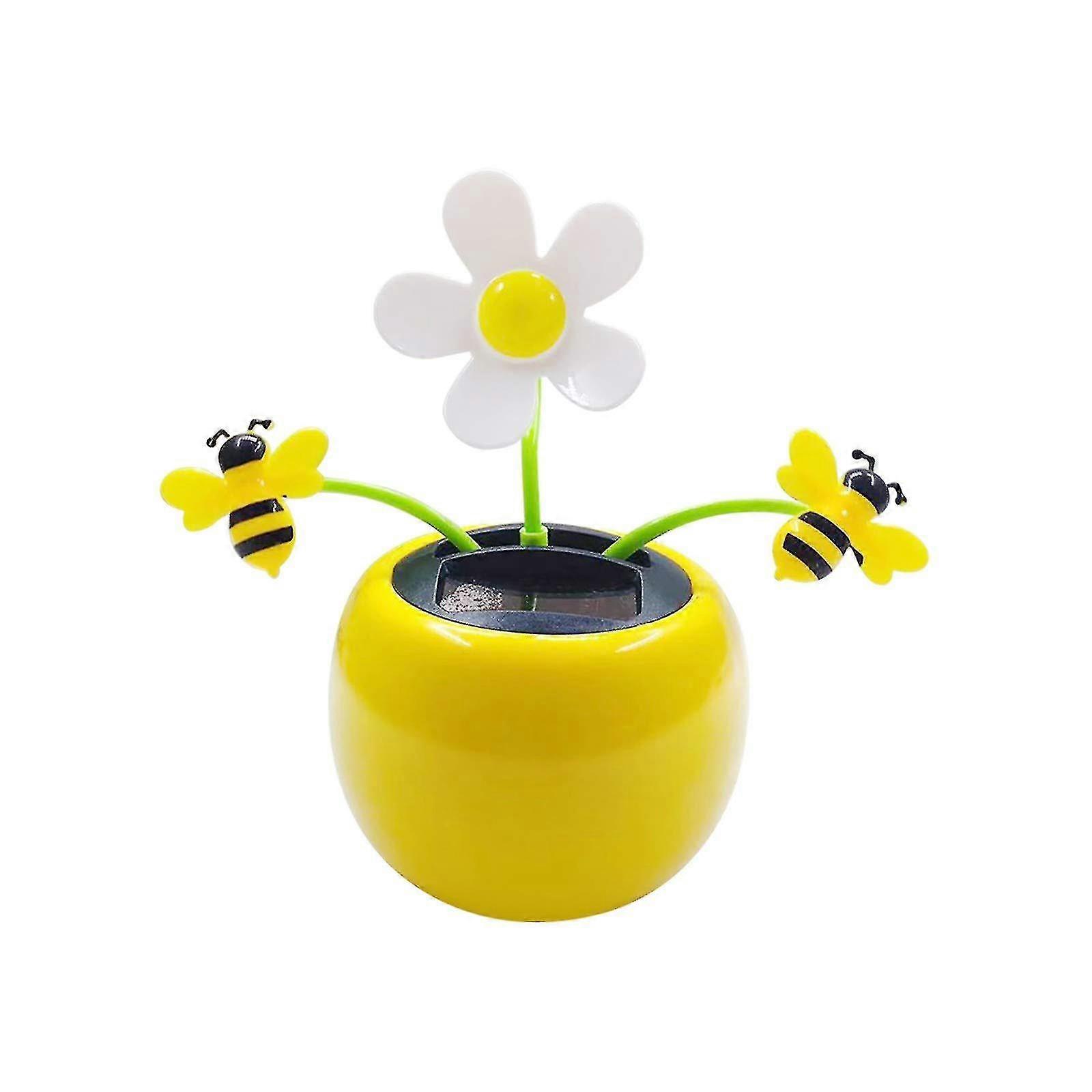 Solar Powered Dancing Flower, Car Balcony Decoration Solar Automatic Swing