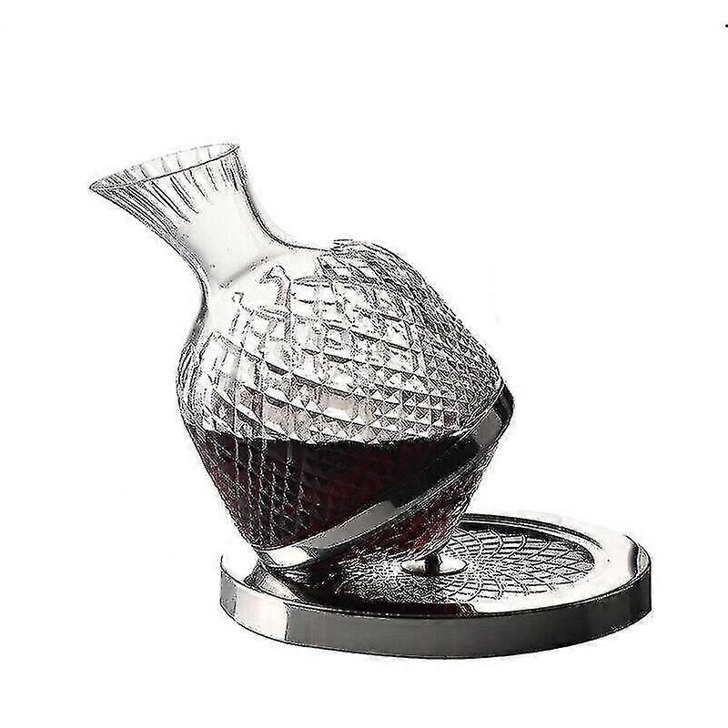 回転デカンタータンブラートップスパイラルデカンタクリエイティブライトラグジュアリークリスタルグラスヒップフラスコワインセット