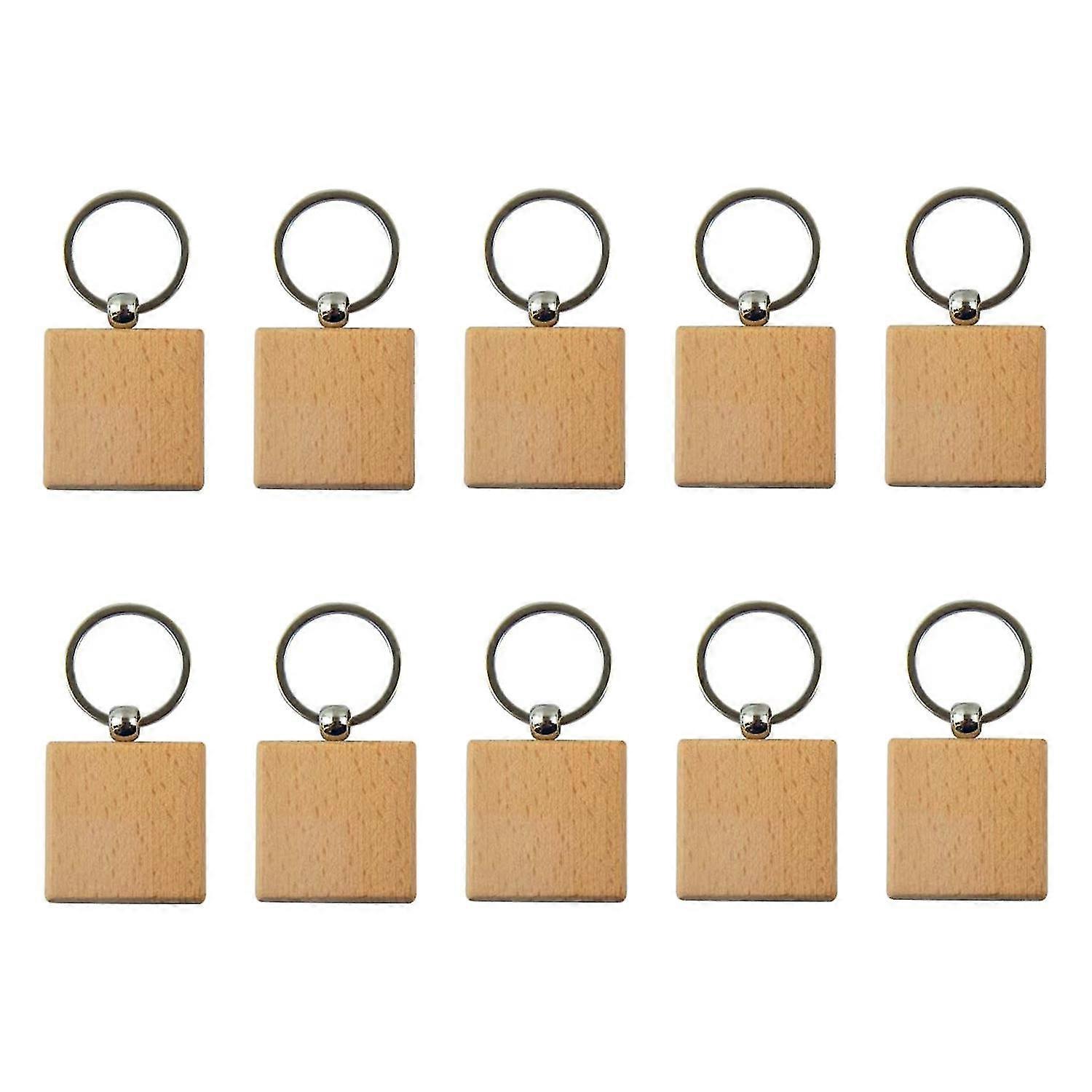 Blank Keychain Keychain Keyring Keychain Or (square, 20 Pack)