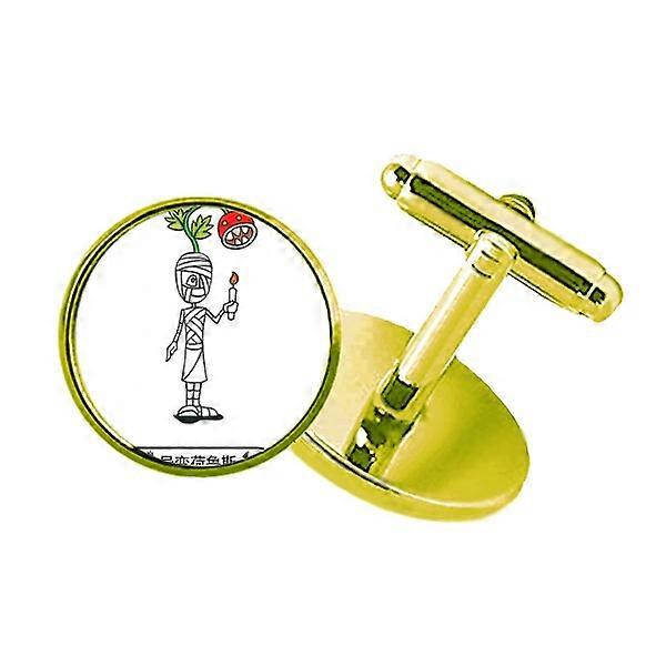 エジプトミイラハロウィーン突然変異ホルススタッズビジネスメタルカフリンクスゴールデン