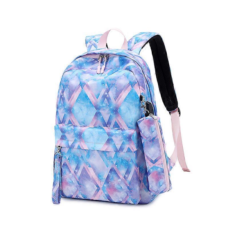 USB Backpack Student Schoolbag Small Shoulder Bag Pencil Bag Three-piece