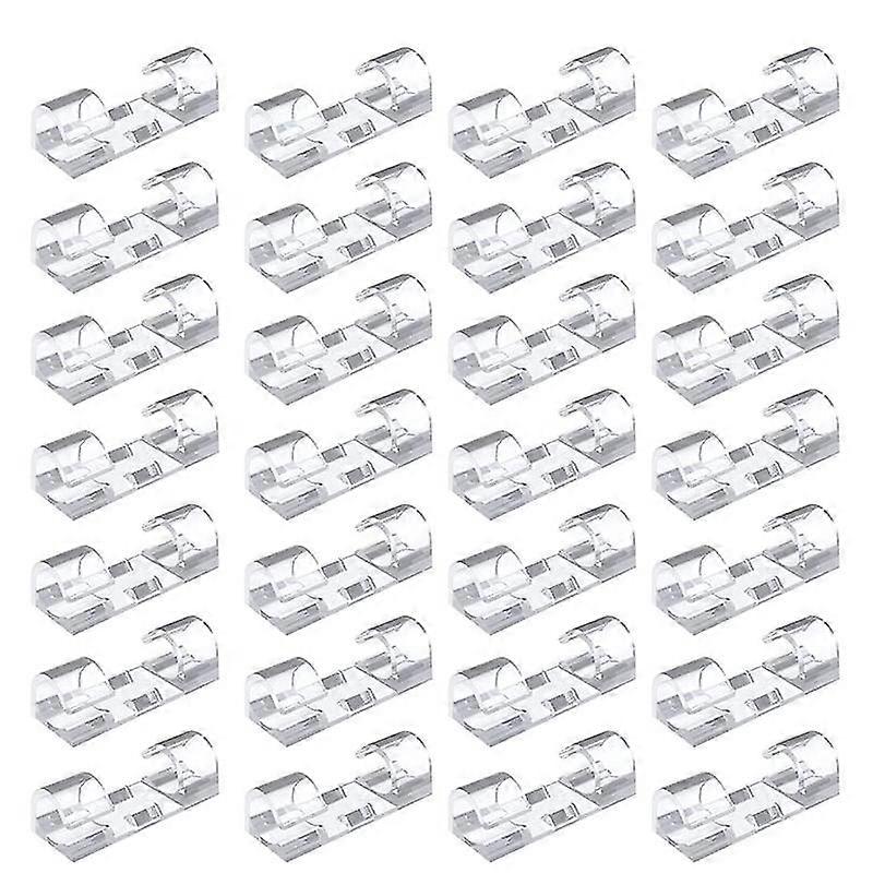 100pcs Cable Clips Cable Tidy Wire Holder With Strong Self Adhesive Pads Plastic Cord Management Or