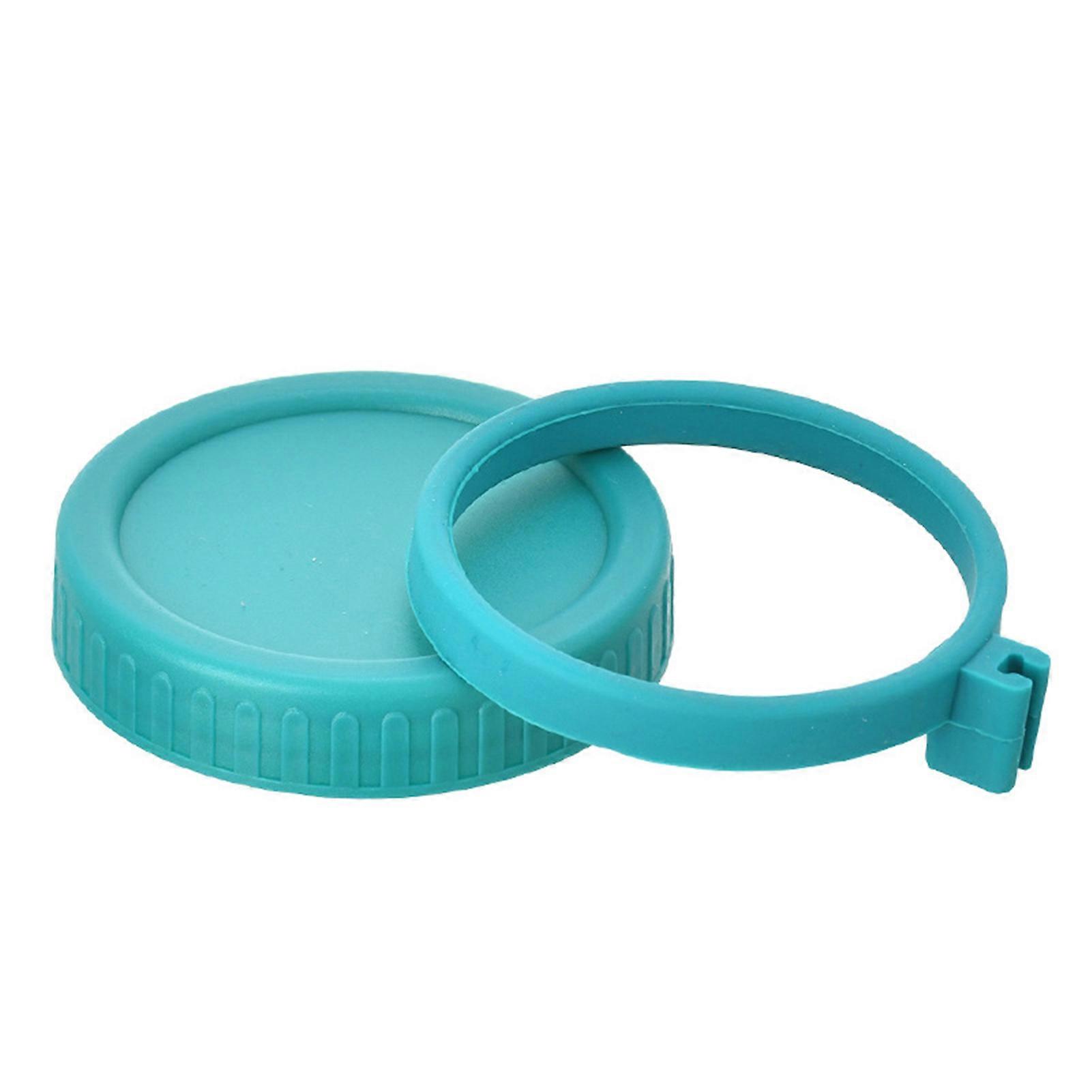 Mason Jar Lids Silicone Spoon Hanging Design Macaron Color Lid Silicone Ring Sealing Multi-Functional Set for Ball Kerr Jars