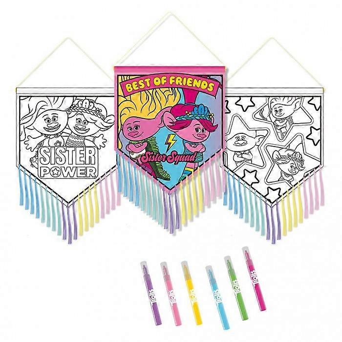 Trolls Band Together Colour In Banner Set
