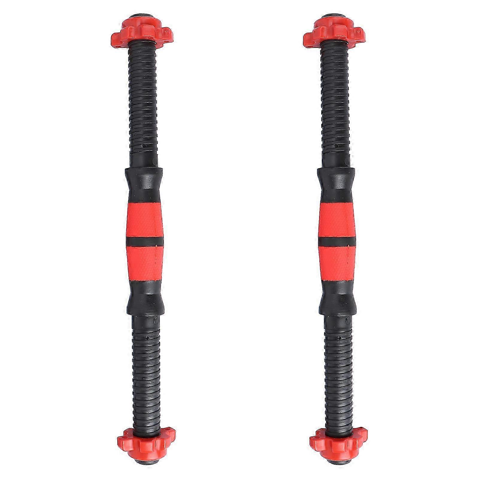 2pcs 40cm Dumbbell Bars Dumbbell Handles Weight Lifting Spinlock Collar Set with 4pcs Nuts for Gym Barbells Dumbbell Bars Strength Training (Random Co