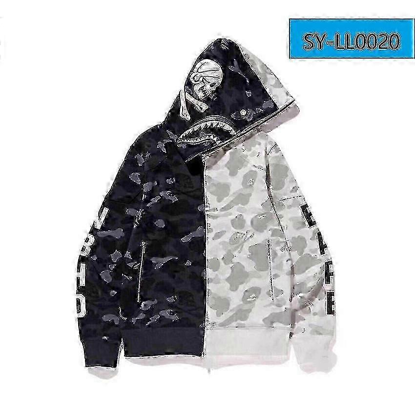 Shark Head Ape Head Zipper Top Color Suéter completo Suéter 3d Suéter con cremallera Sudadera con capucha
