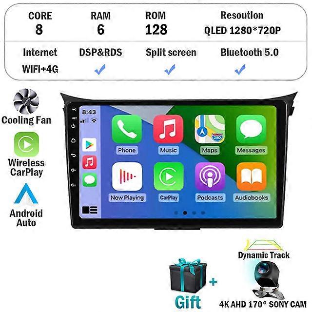 9'' For Hyundai i30 II 2 GD 2011 - 2017 Car Radio Video Player Multimedia Monitor Navigation GPS Head Unit Carplay Android Auto