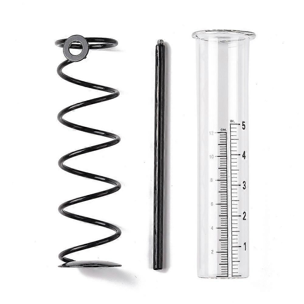 Glass Measuring Cup with Iron Findings for Garden Rain Measuring Clear 5.5x45cm