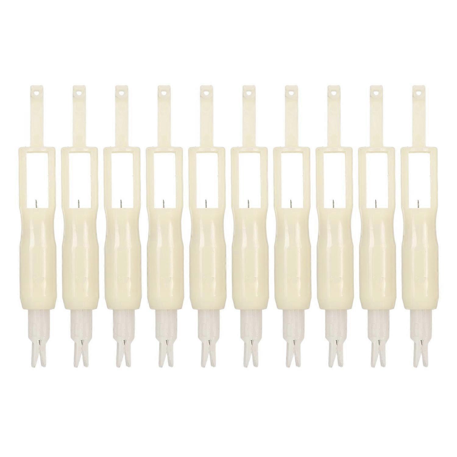 10pcs Sewing Machine Needle Inserter Threader Automatic Sewing Needle Threading Tool for Household M