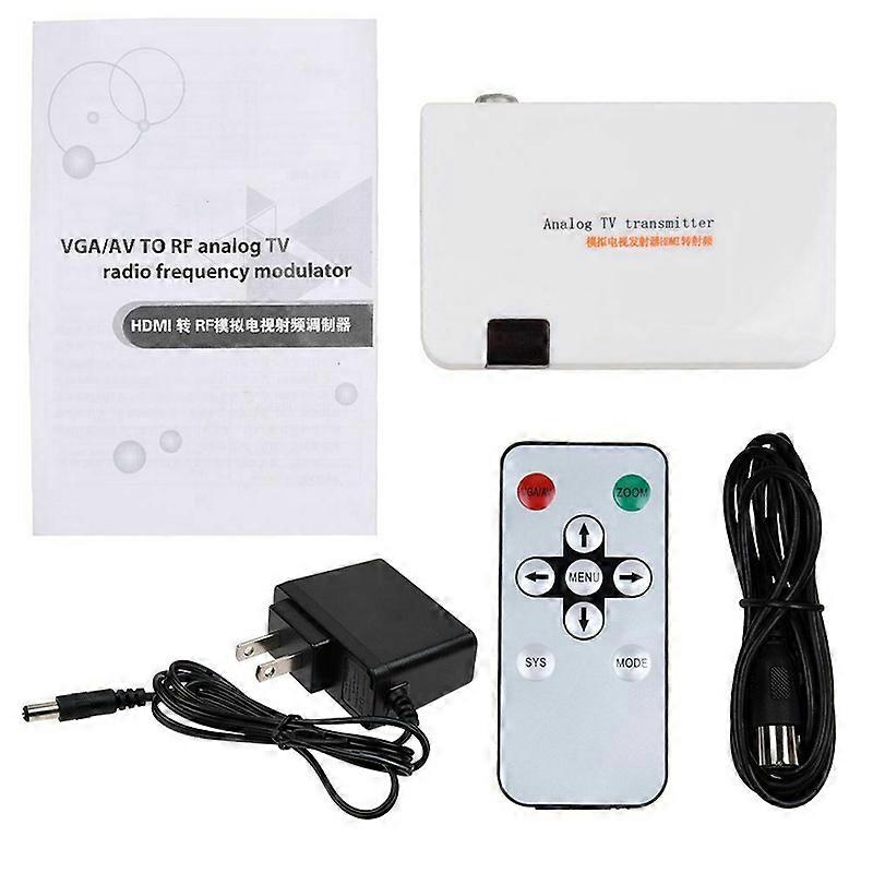 HDMI-compatible To RF Coaxial Converter Box With Remote Control Signal Transmitter Adaptor