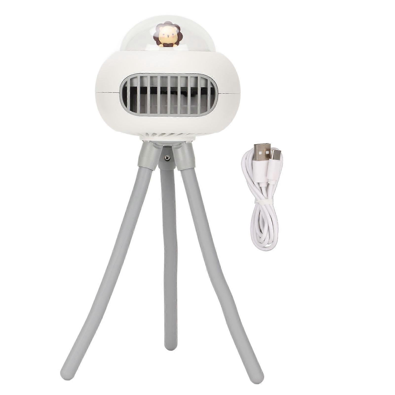 Handheld Portable Stroller Fan USB Rechargeable 4 Speeds Tripod Design 360° Rotation