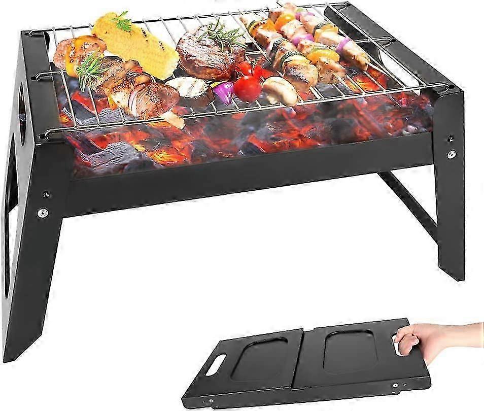 Sammenleggbar kullgrill i rustfritt stål for utendørs camping