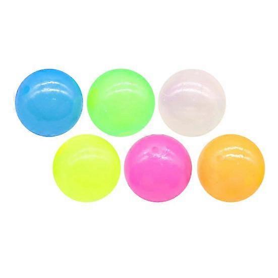 25Pcs Sticky Balls Glow in The Dark Stress Relief Toy for Ceiling Improve Reflexes Hand-Eye