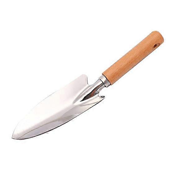 Garden Hand Shovel with Wooden Polished Hand Stainless Steel Rust-Proof Handle Trowel Easy to