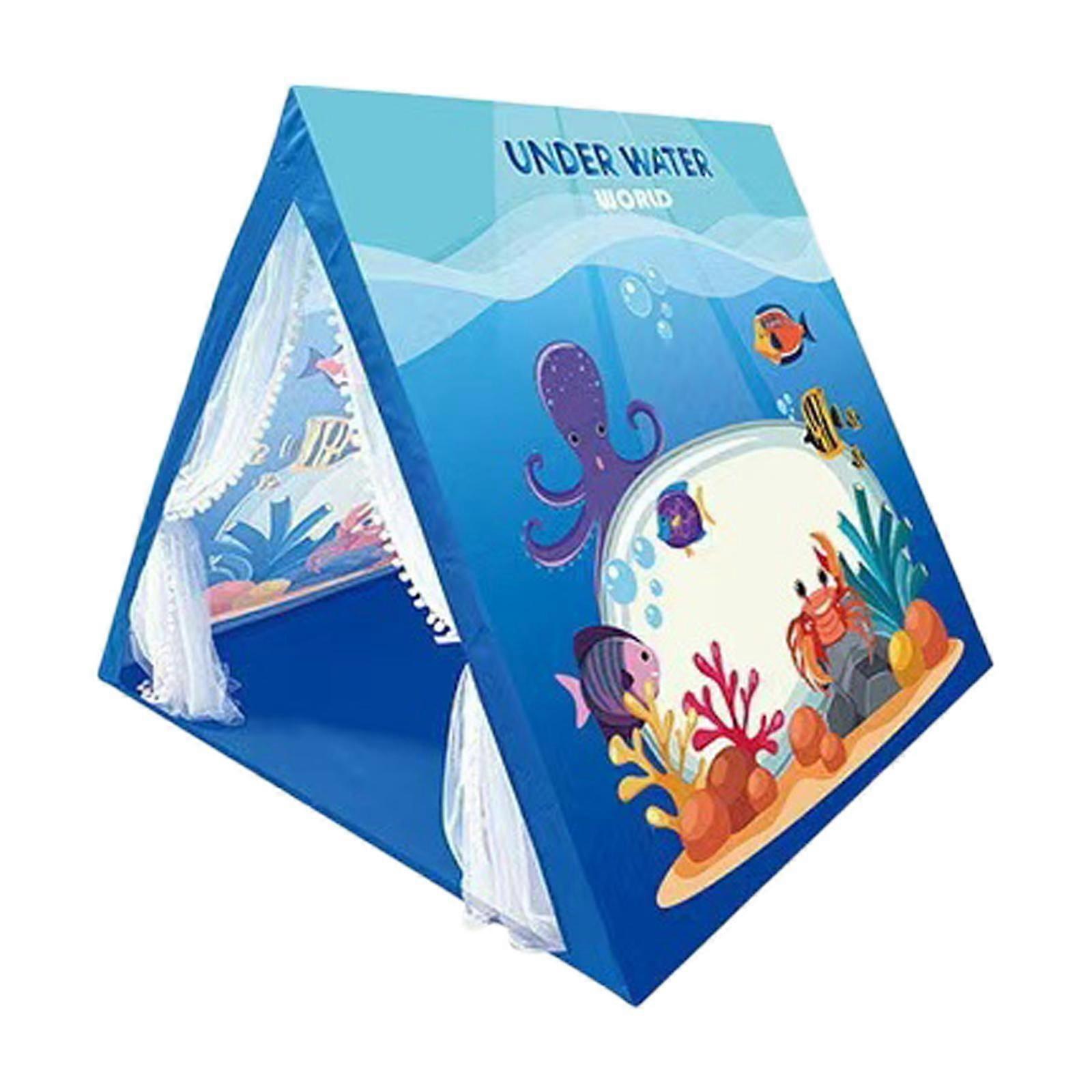 Tenda da gioco per bambini Facile da assemblare casetta indiana per picnic in cortile Festa blu