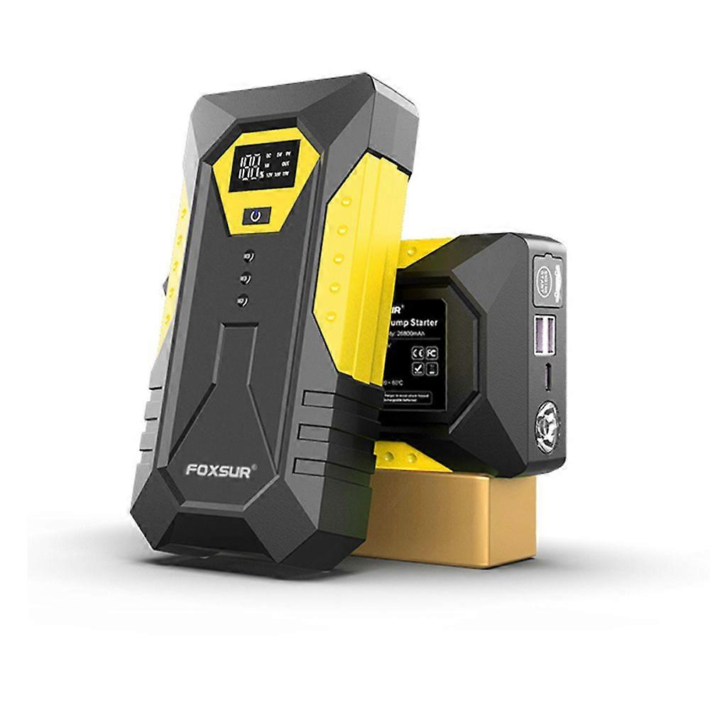 Multifunctional Jump Starter with Air Compressor Pump 800A Peaks Battery Booster Power Pack with LED Light Dual USB Output for 12V 6.0L Gasoline Or 12