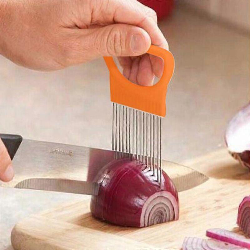 Stainless Steel Onion Picker Onion Needle Multifunctional Vegetable Cutter Chopper Potato Onion Slicer