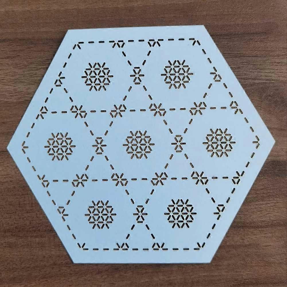 Snow Pattern Stitching Template Plastic Diy Hand Sewing Embroidery Template for Tea Cushion