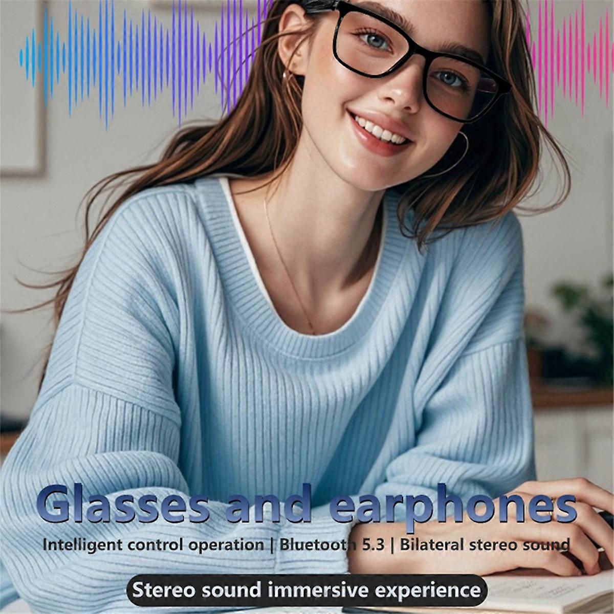 Magnetic Smart Glasses with Blue Light Filtering & Polarized Lenses Voice Assistant, UV400 Protecti