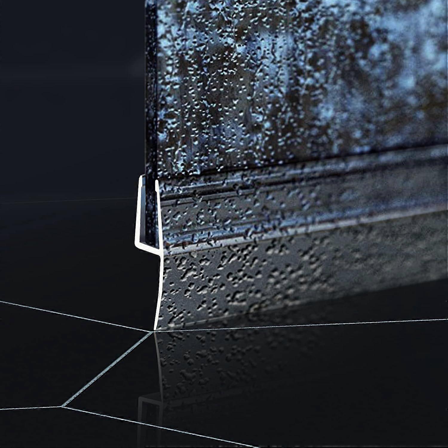 Collapsible shower barrier and water dam retention system Foldable and transparent and keeps water inside the threshold