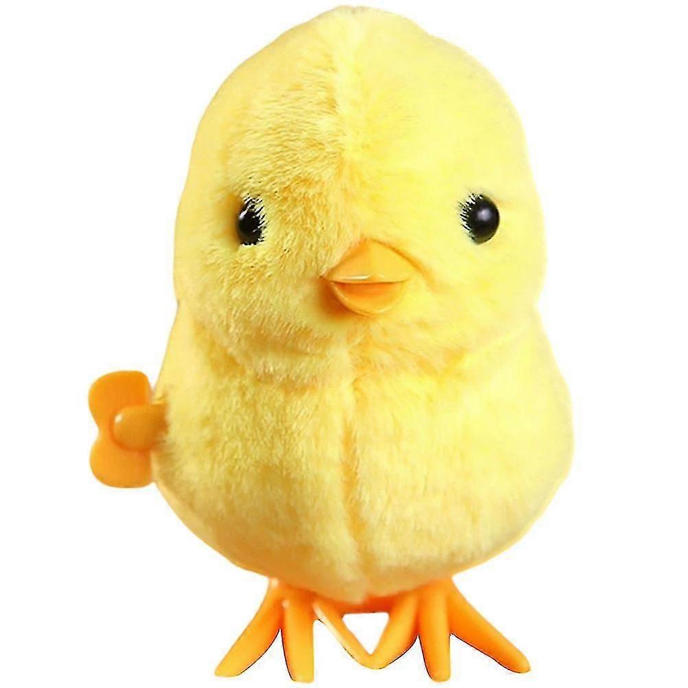 Plush Chicken Clockwork Jumping Toy Wind Up Jumping Toy Simulation Chicken Toy