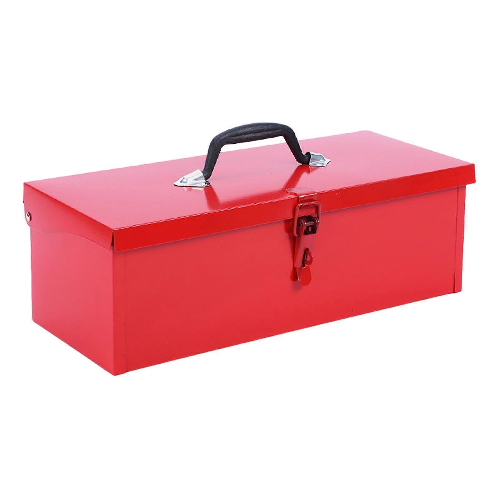 Hand Tool Case Tool Chest Ergonomic Handle Iron Tool Box for Electrician