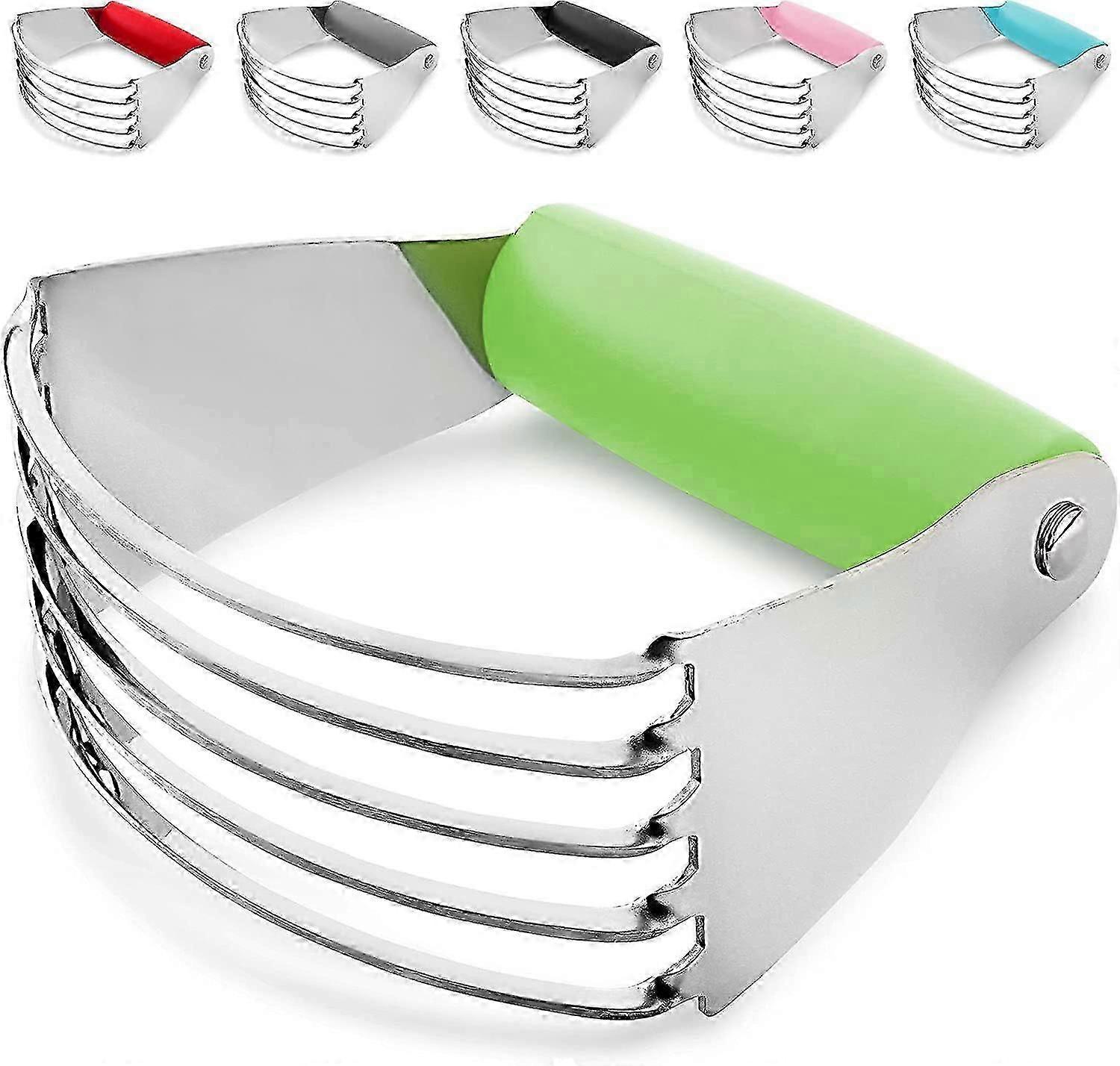 Pastry Cutter Stainless Steel, Heavy Duty Pastry Blender And Dough Cutter With Bladesgreen