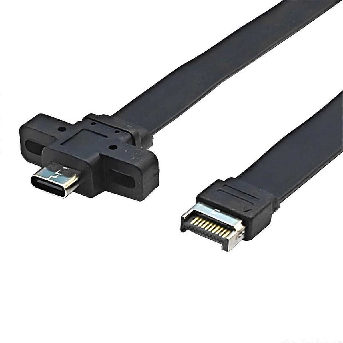 Connectors USB 3.2 Front Panel Extension Cable,GEN2x2 Baffle Cable TYPE-E to Chassis Type-C Front C Female 10G/20Gbps A