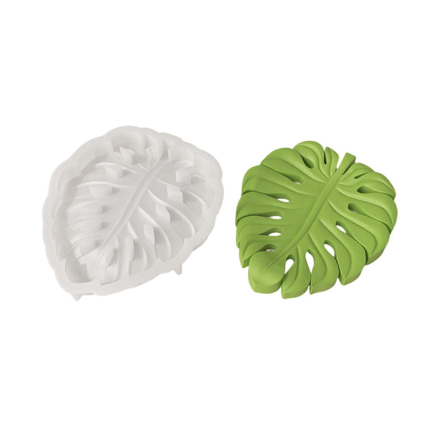Reusable Turtles Leaf Pattern Coasters Mold Unique Monstera Leaf Silicone Mold for Unique Resin Coaster Mats Projects  S