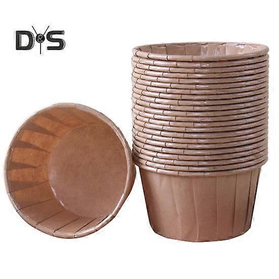 50Pcs High Temperature Resistant Cake Cups Greaseproof Paper Waterproof Easy Demould Disposable Food Grade Baking Cups