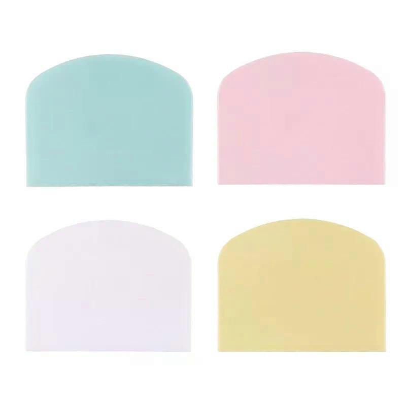 Pieces (Random Color) Silicone Dough Card, Spatula Dough Scraper, Bpa-Free Food Grade Plastic PE Flexible Dough Cutter, Sharp Edges Corners Silicone D