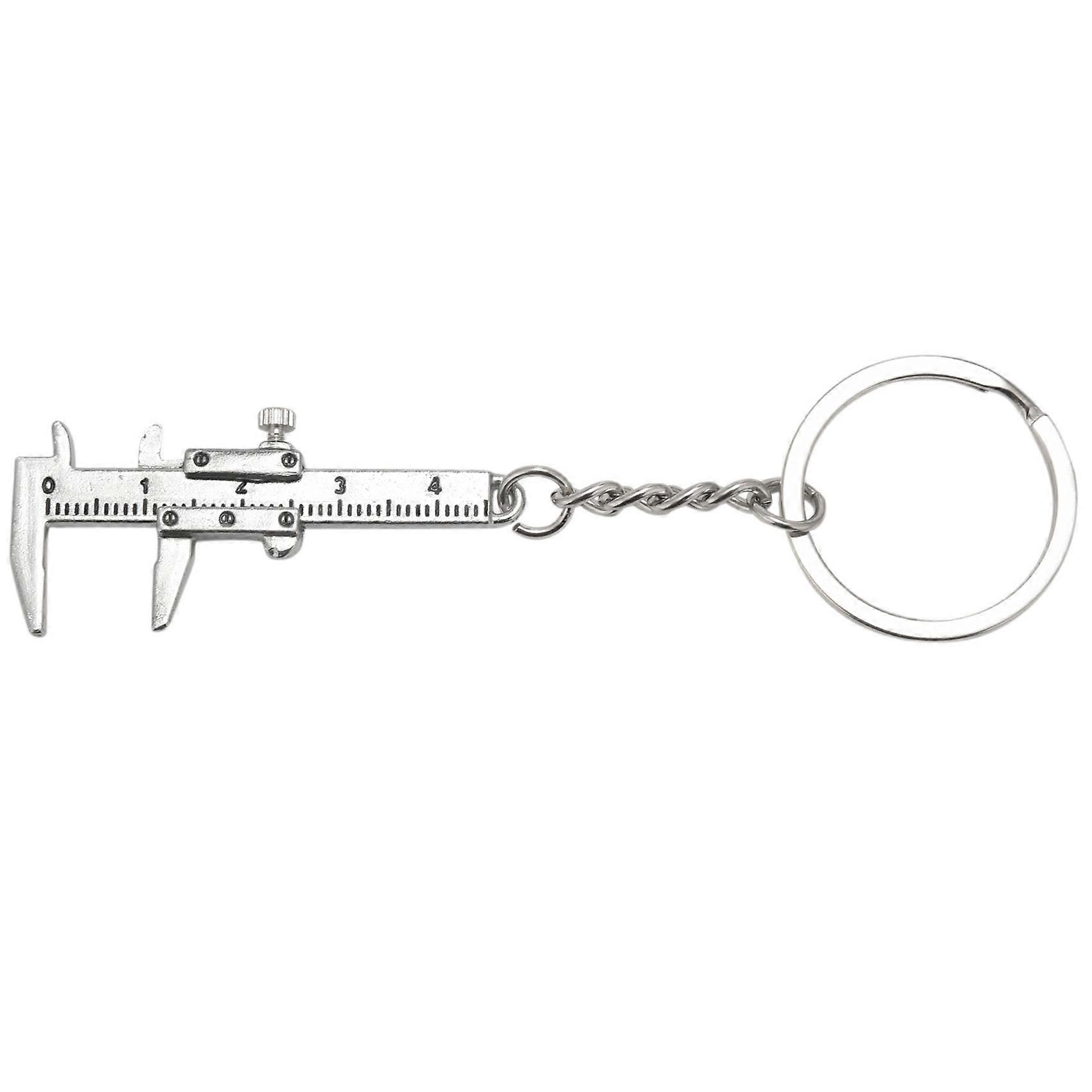 Useful Mini Vernier Caliper Tool Pendant Slides Key Chain 10CM