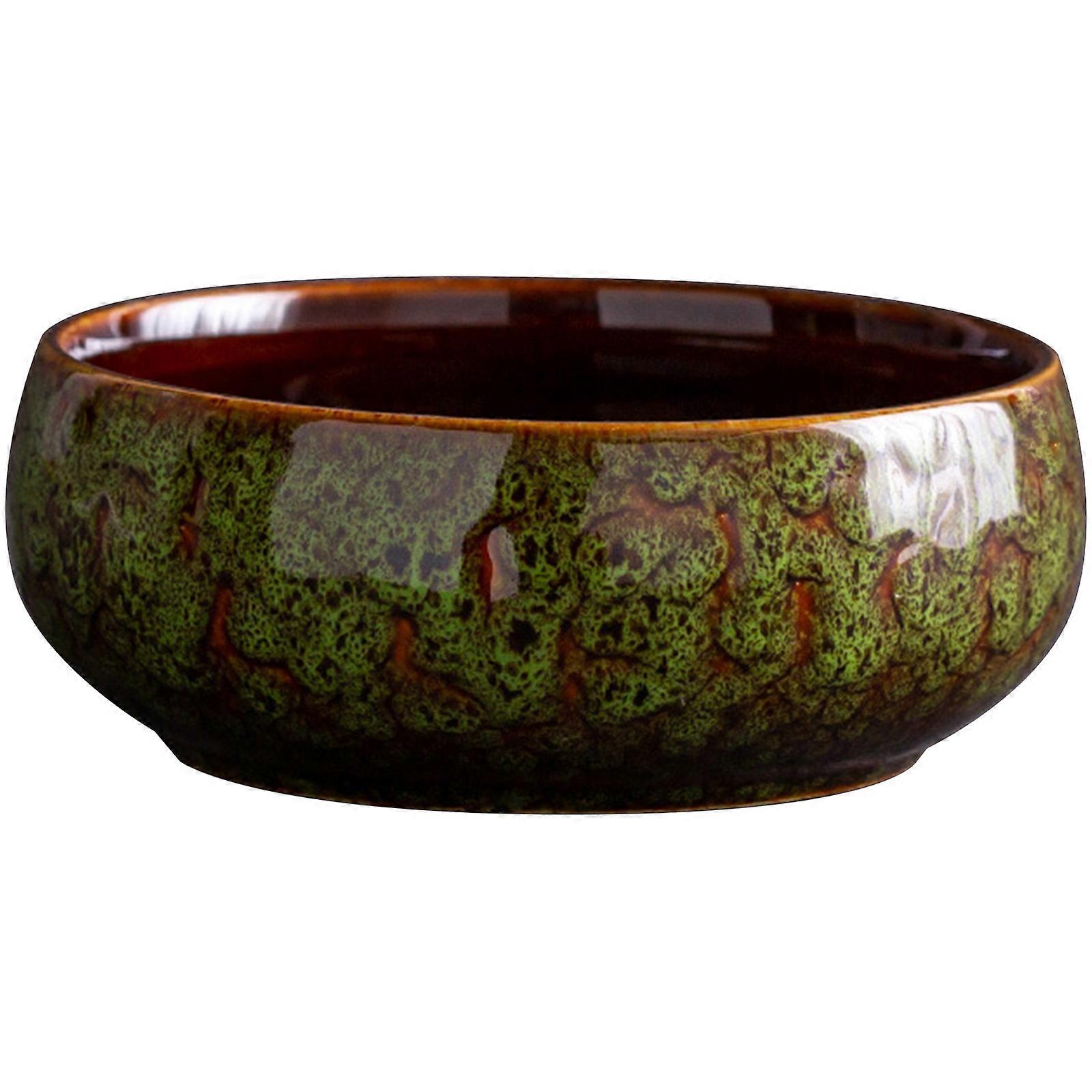 Simplistic High Temperature Ceramic Planter Bowl Container Home Use Suitable for Growing Flowers and Raising Goldfishes