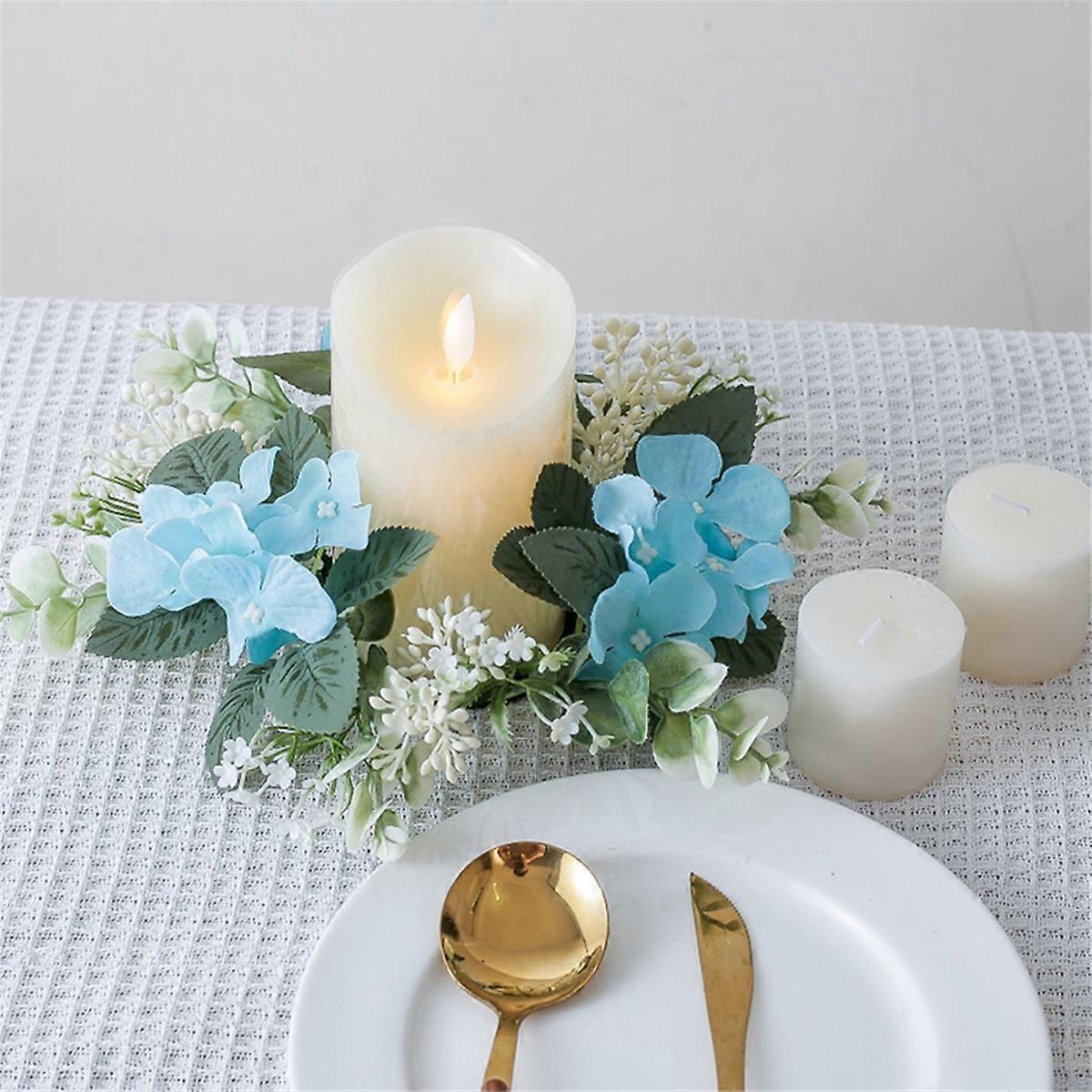 Wedding Candlestick Wreath Artificial Flower Plants Champagne