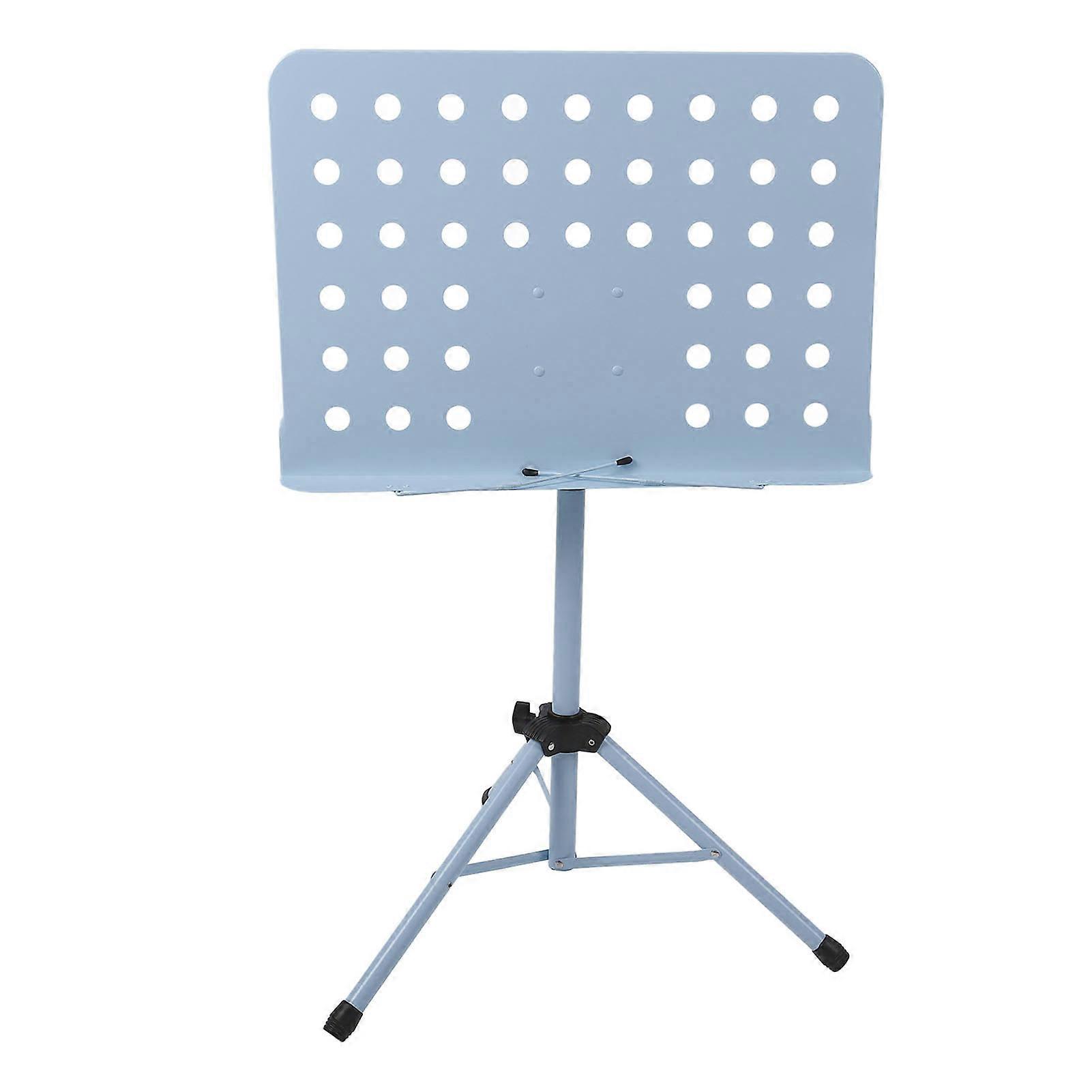 Sheet Music Stand Portable Foldable Lifting Professional Music Book Stand for Guitar Violin Blue