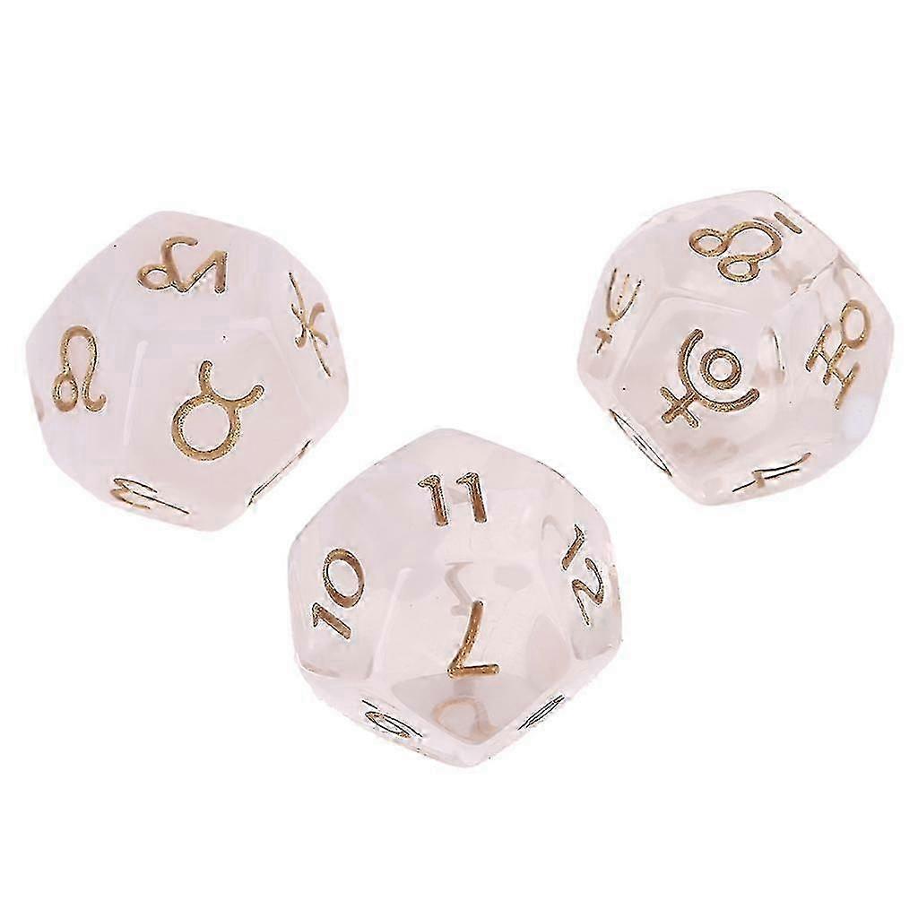 12-Sided Astrological Dice - Constellation Polyhedral Dice for Tarot Card Reading