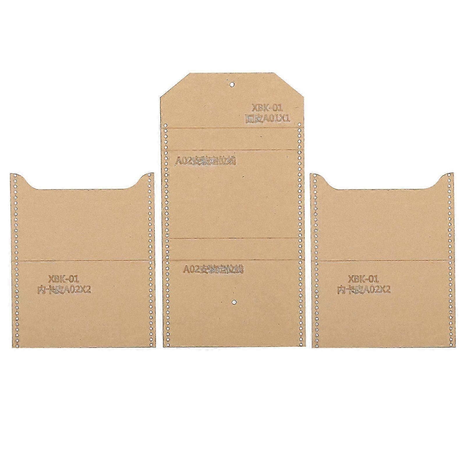 Clear Acrylic Wallet Pattern Stencil Template Drawings Set Leather Hand Craft DIY Tool