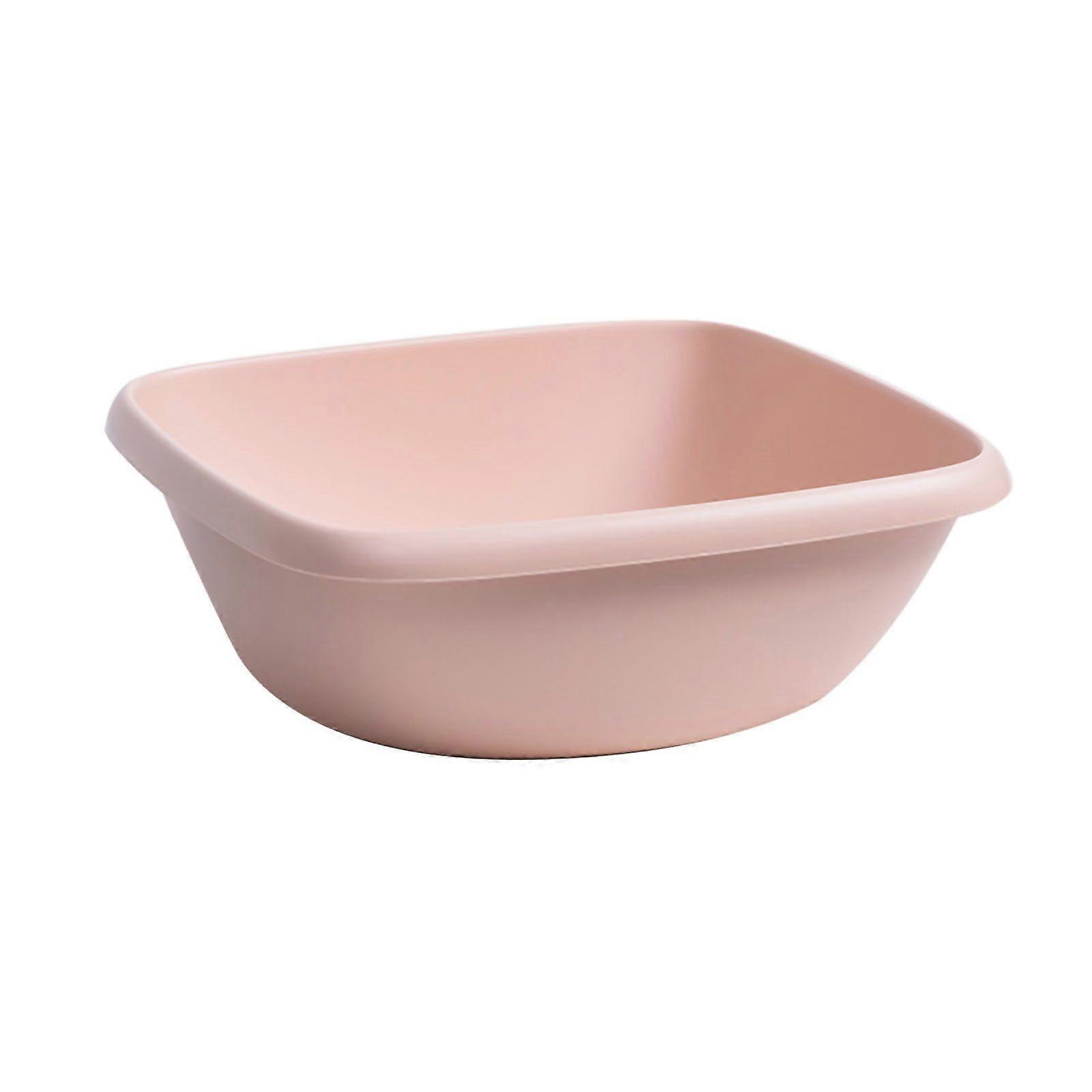 Household Plastic Wash Basin Dormitory Cute Square Laundry Basin Washbasin for Dishing Large Pink