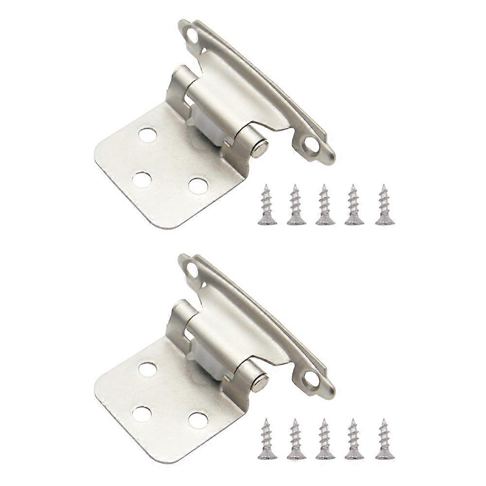 2 pcs Spring Hydraulic Cushion Automatic closed hinge Self-Closing Door Folding Hinge,with screws