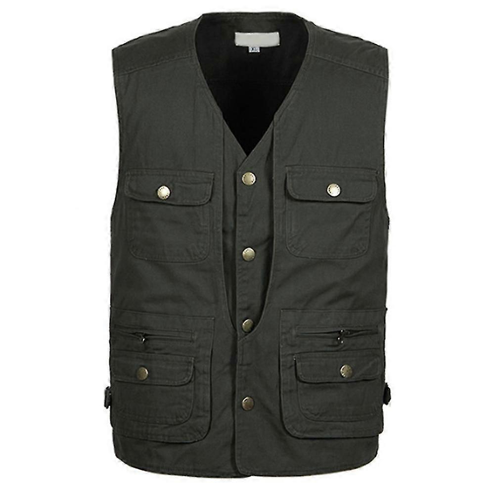 Mystdiy Herren Arbeitsweste mit mehreren Taschen