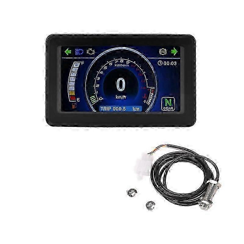 Universal Motorcycle Lcd Display Cluster Replaceable Speedometer Multi-function Instrument For 1,2 Jn