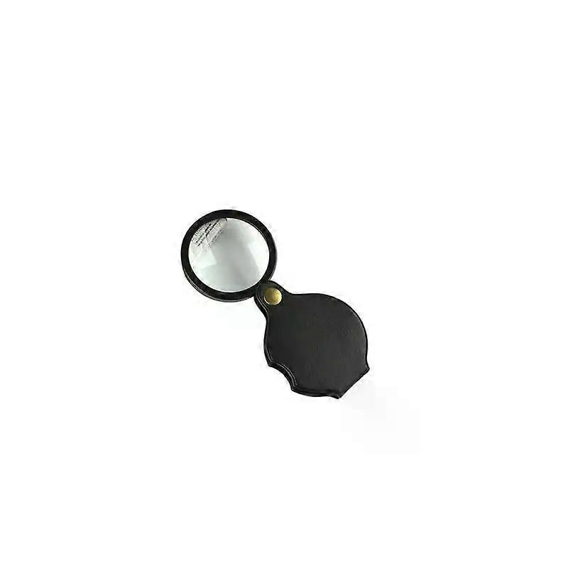 1-5Pcs Magnifying Glass Folding With Leather Case Pocket Portable Loupe Magnifier Upgraded 10x Magnification Inspection Tools