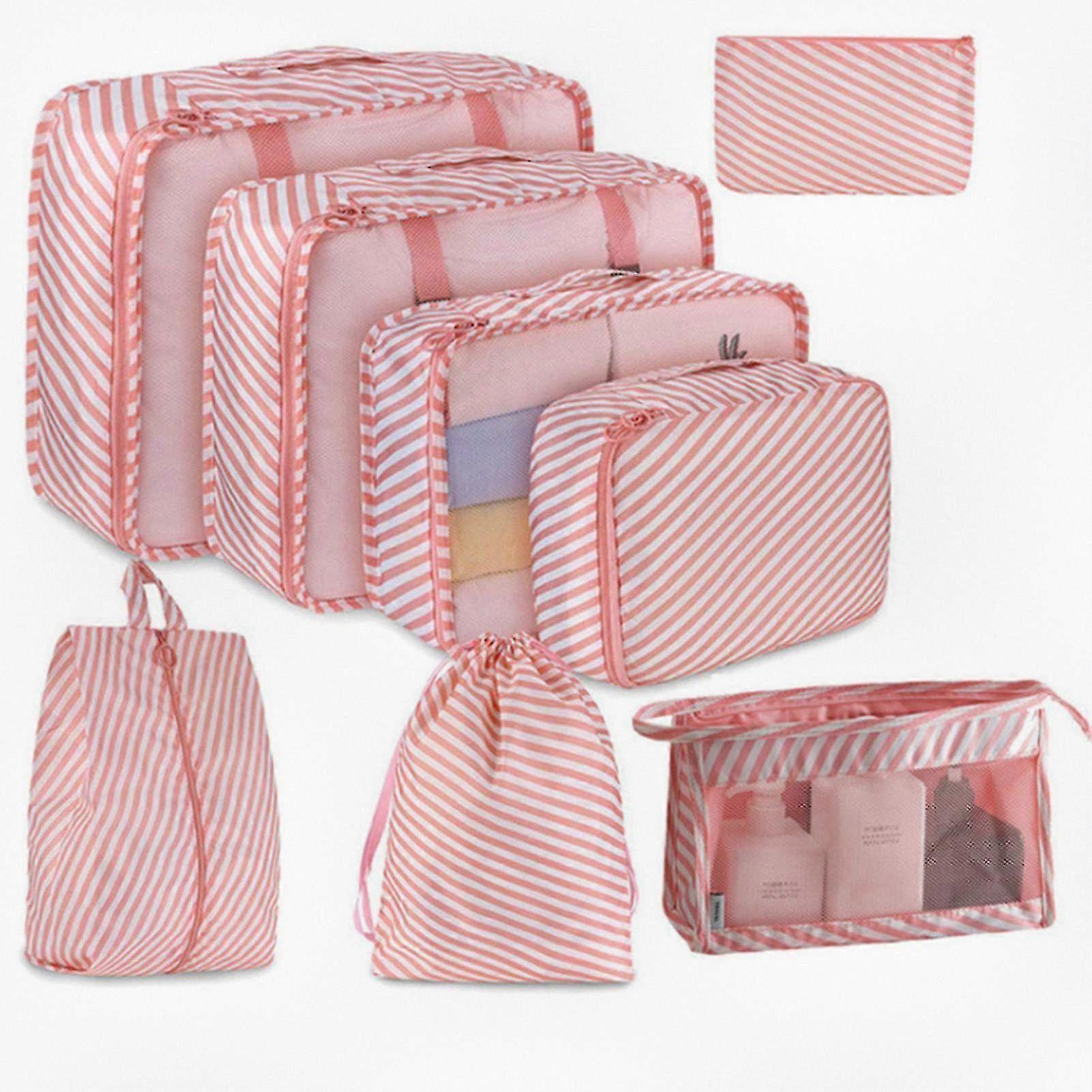 8-piece Travel Storage Organizer Set with Multiple Bags for Packing
