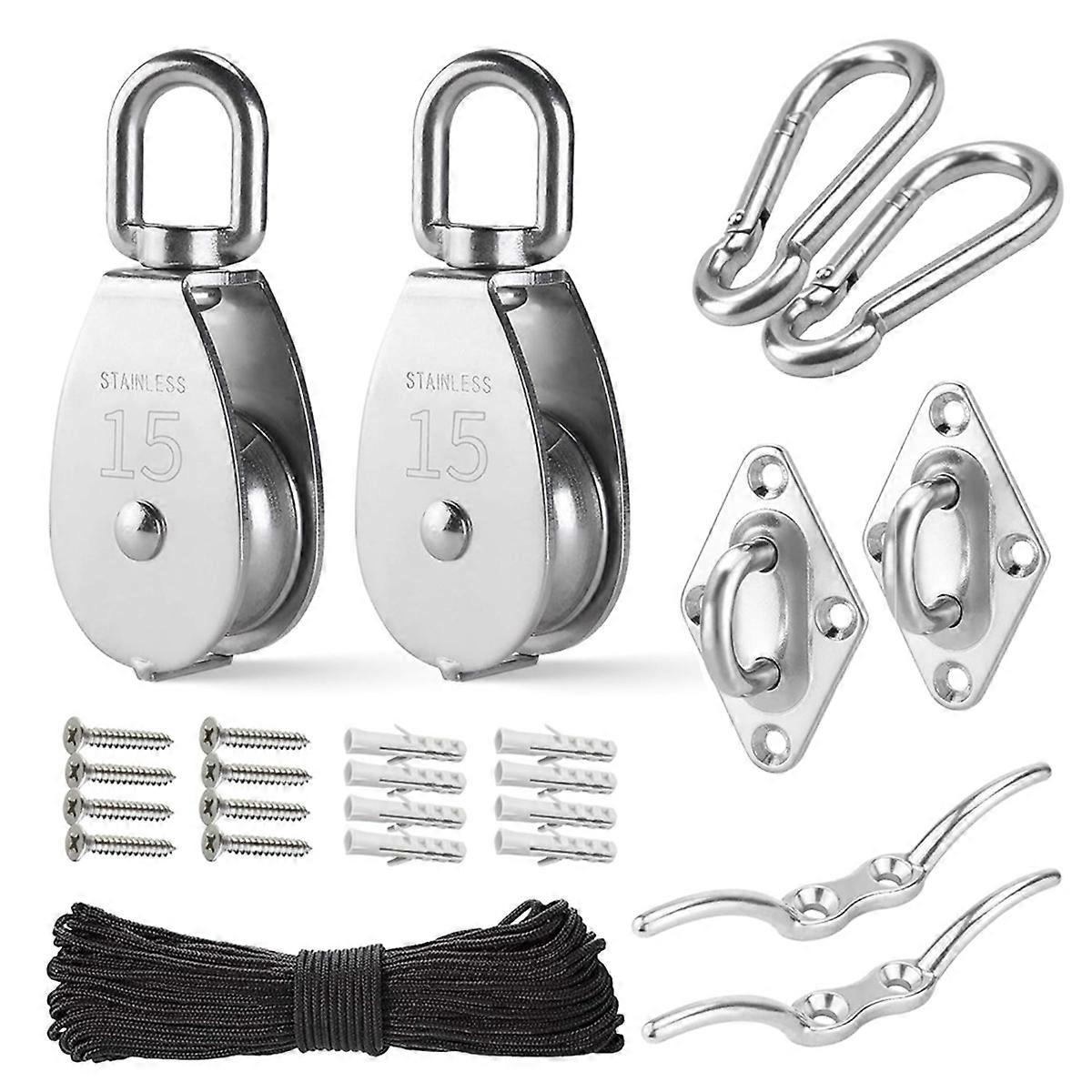 M15 Pulley System Kit-Pulley with Rope for Lifting, DIY Projects