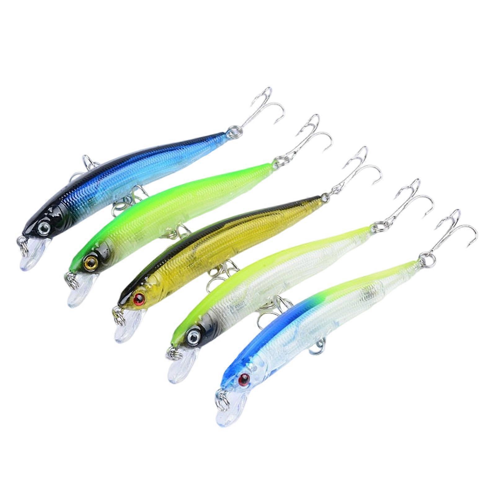 5pcs Kunststoff Angelköder Minnow Angeln Köder Künstliche Harte Köder Topwaters Künstlicher Wobbler Angelgerät Köder