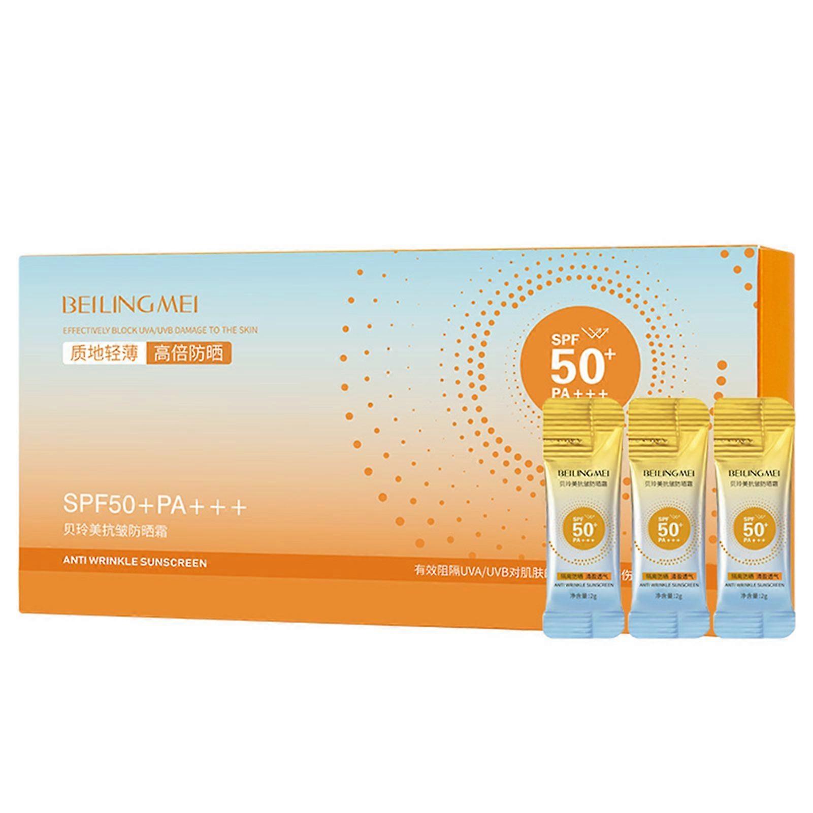 30pcs SPF50 Sunscreen Lotion Packets Wide-Spectrum Protection Sunscreen with SPf50 for Daily use