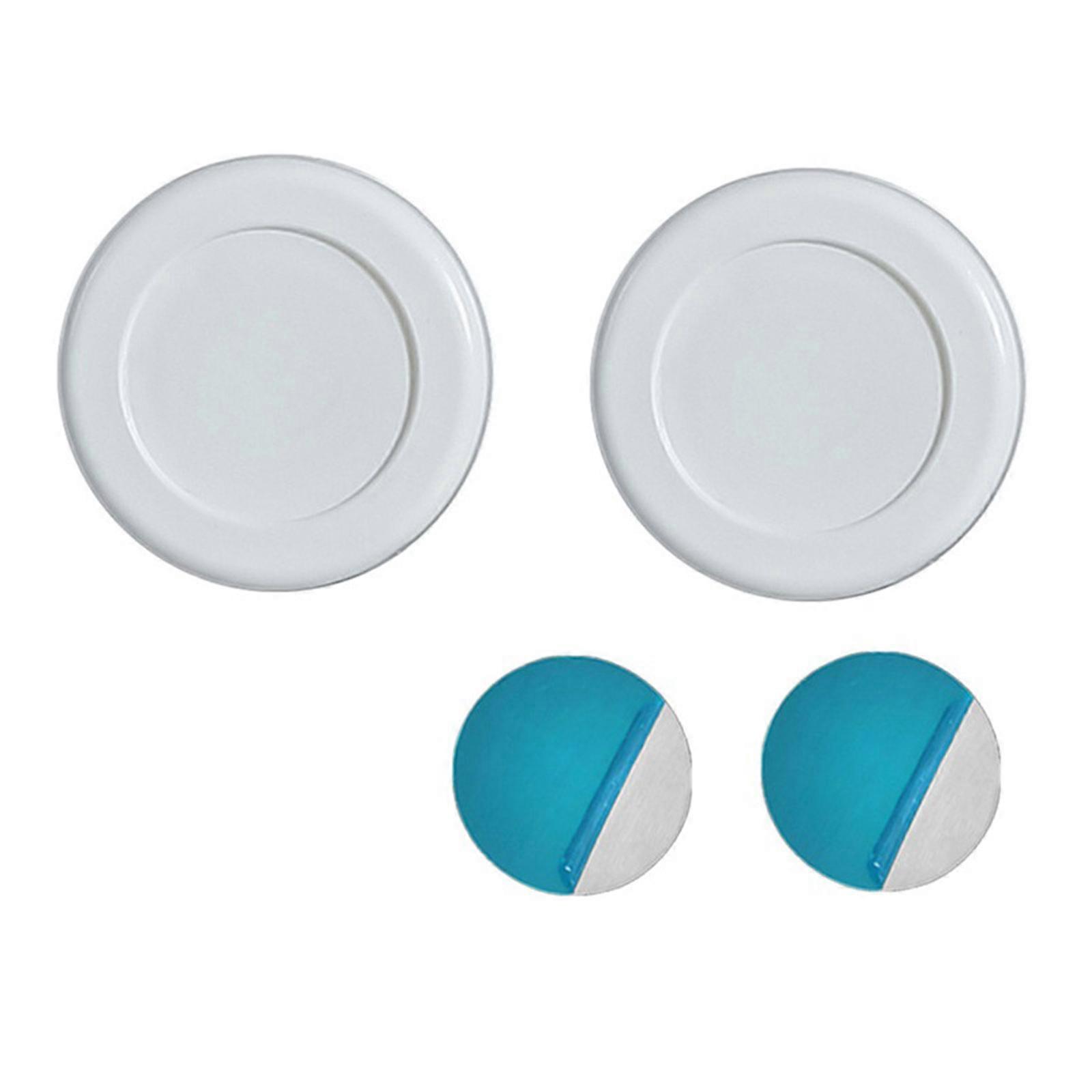 2pcs Strong Magnetic Hooks for Hanging Tool for Key Scissors Wall Mount Remote Control Storage Shelf Organizer Home Deco  White