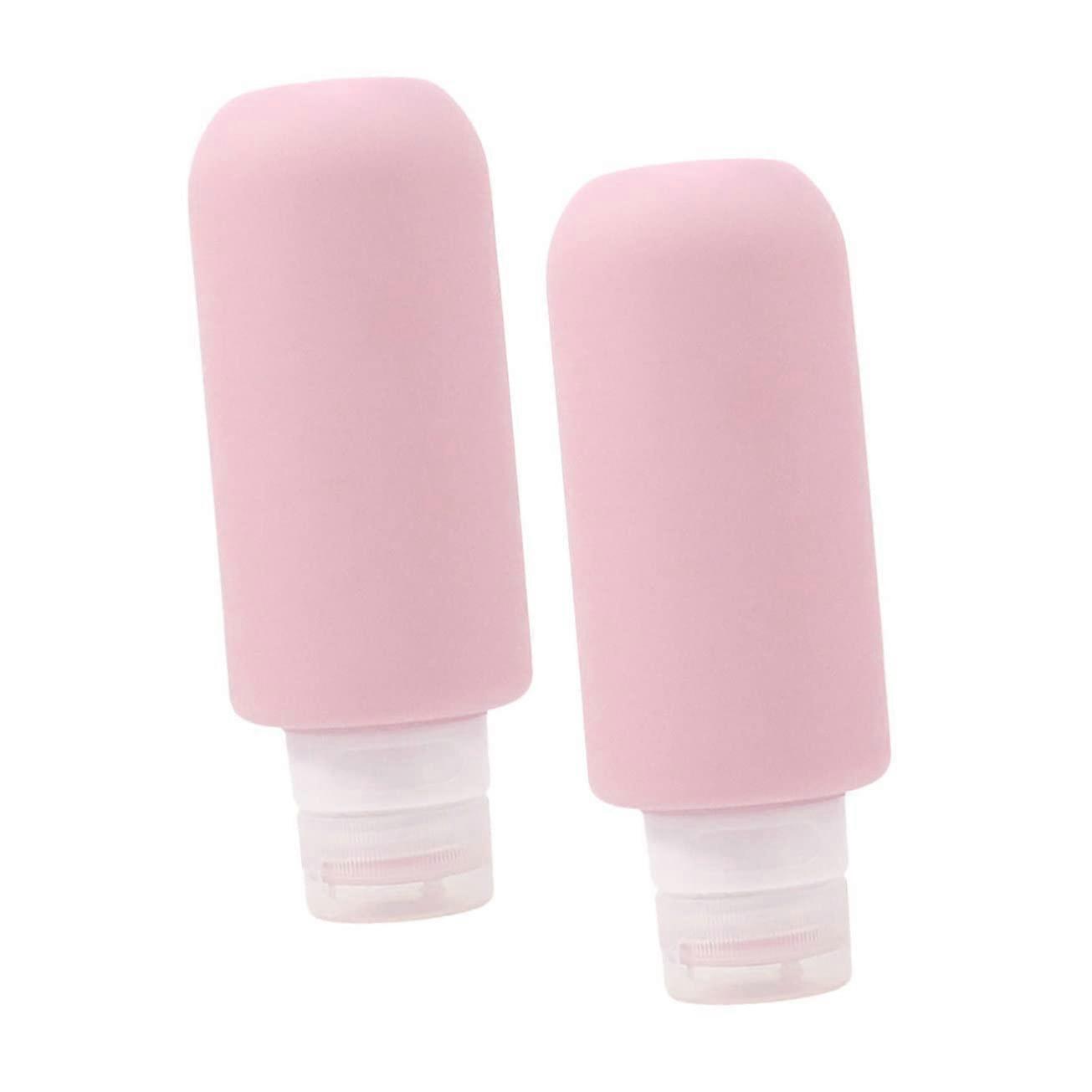 2pcs Shampoo and Conditioner Travel Bottles Refillable Pink Ref: 7184