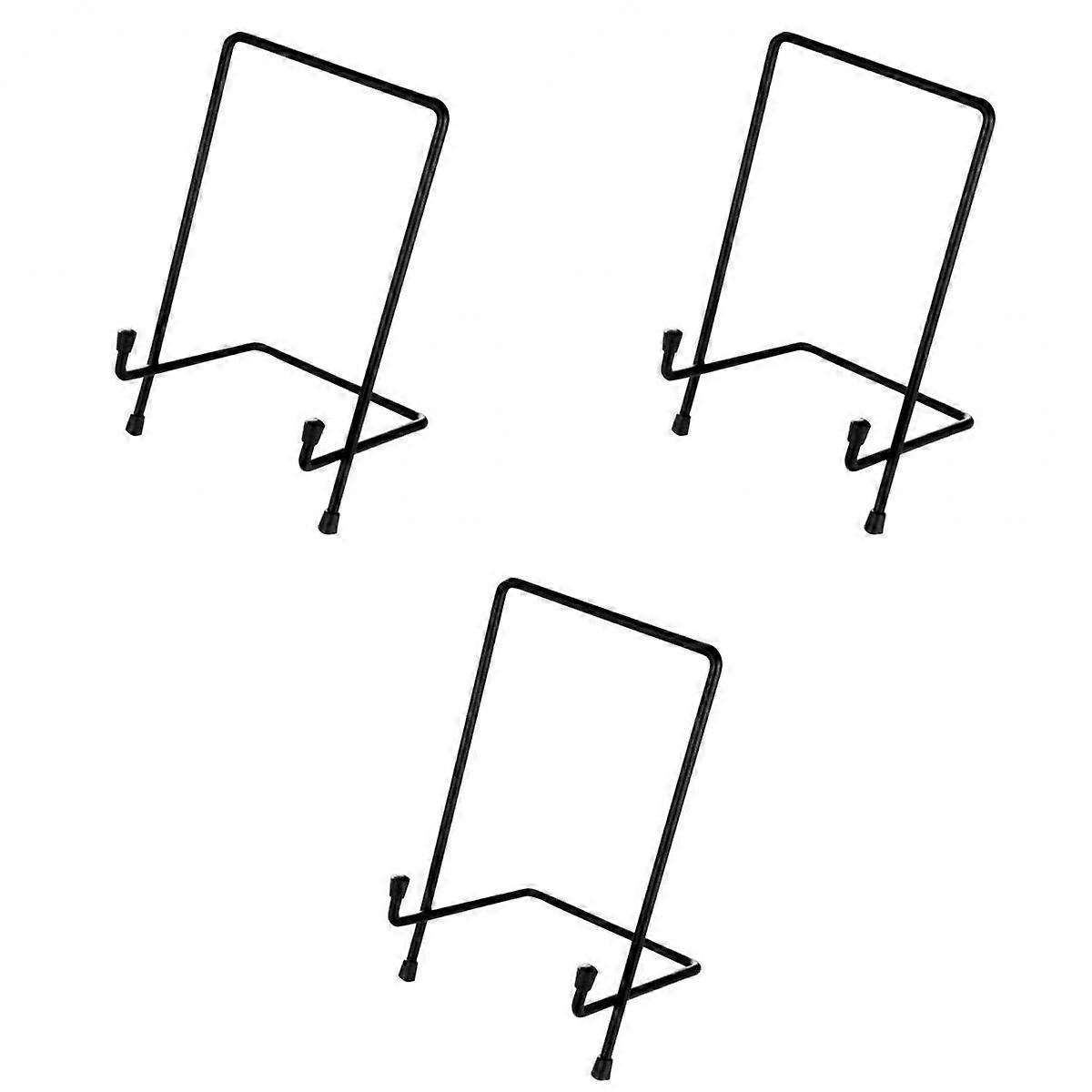 3pcs Metal Display Easel Stand Plate Bowl Picture Photo Display Rack